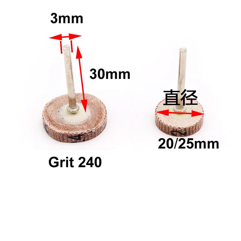 URANN 2 шт. 20 мм 25 мм Диаметр песок шкуркой T-Тип полировки шлифовальный аксессуары для головы Dremel роторный инструмент Грит 240