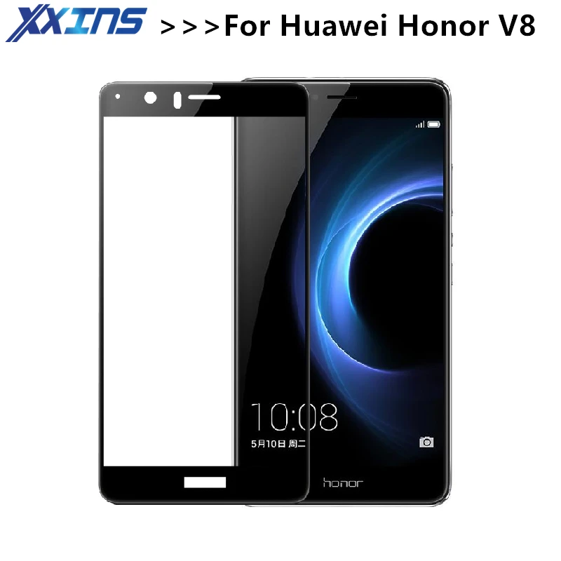 Полное покрытие из закаленного стекла для huawei honor v8 KNT-AL20 Защитная крышка экрана 5 7