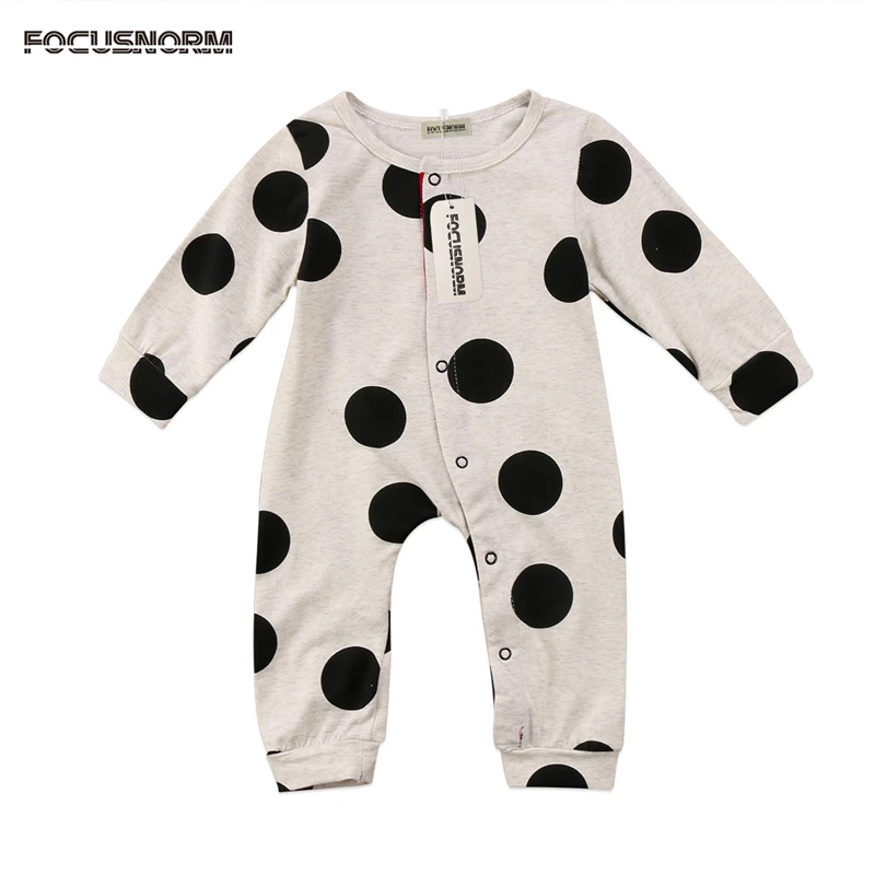 

New Baby Romers Newborn Infant Baby Boy Girls Long Sleeve Polka Romper Jumpsuit One-pieces Outfits Overalls of Toddler Clothes