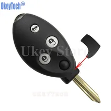 OkeyTech New Style For Citroen C4 C5 2006 Saxo 2002 Car Flip Remote Key Case Shell 3 Button Keyless Replacement Fob Uncut Blade
