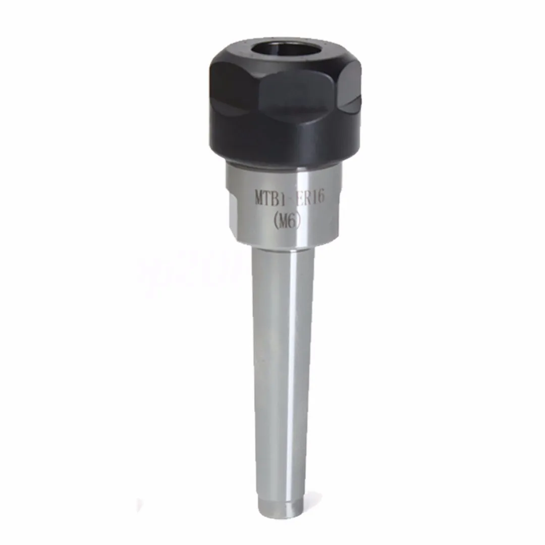 Silver ER16 Collet Chuck Holder W/ MT1 Shank Morse Taper M6 CNC Milling Lathe Tool