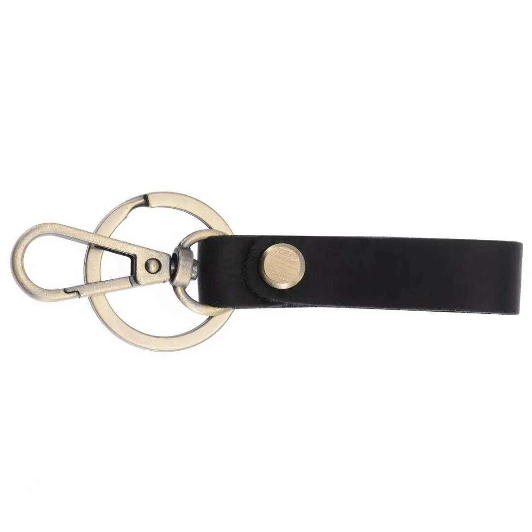 New Key Chain & Leather Belt Key Holder Ring Keychain Keyring Keyfob Detachable Brown / Black For Women Men Gifts