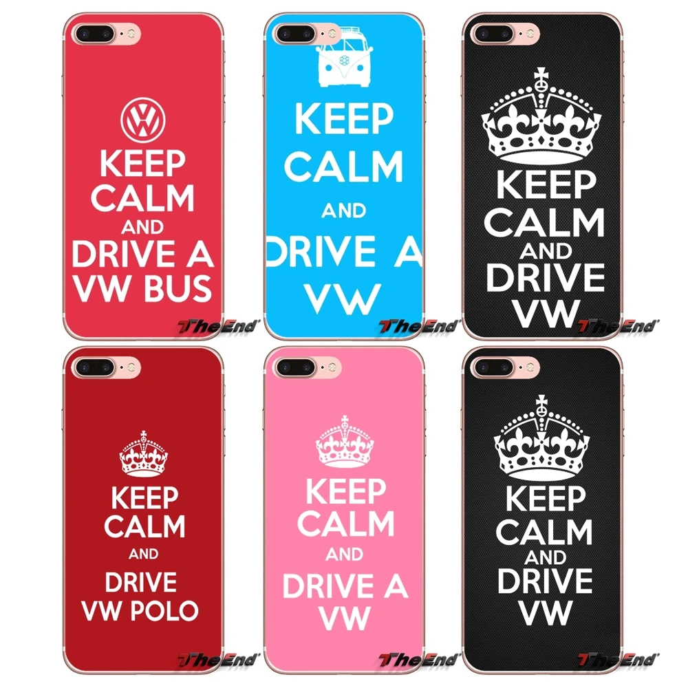 

For Samsung Galaxy S3 S4 S5 MINI S6 S7 edge S8 Plus Note 2 3 4 5 Grand Core Prime Keep Calm and Drive VW Volkswagen Car Case