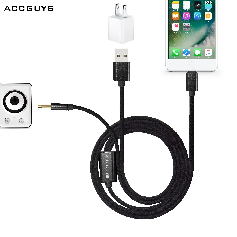 

For iPhone XS 7 Plus 8 X Earphone/Headphone USB Charger Extension Cable Adapter IOS interface to 3.5 mm Male Jack Aux Audio Cord