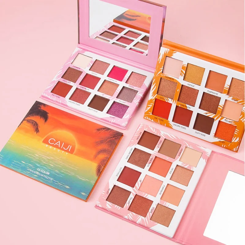 

12 Colors Glitter Eyeshadow Palette Shimmer Eyes Makeup Pigment Eye Shadow Palette Waterproof Cosmetics