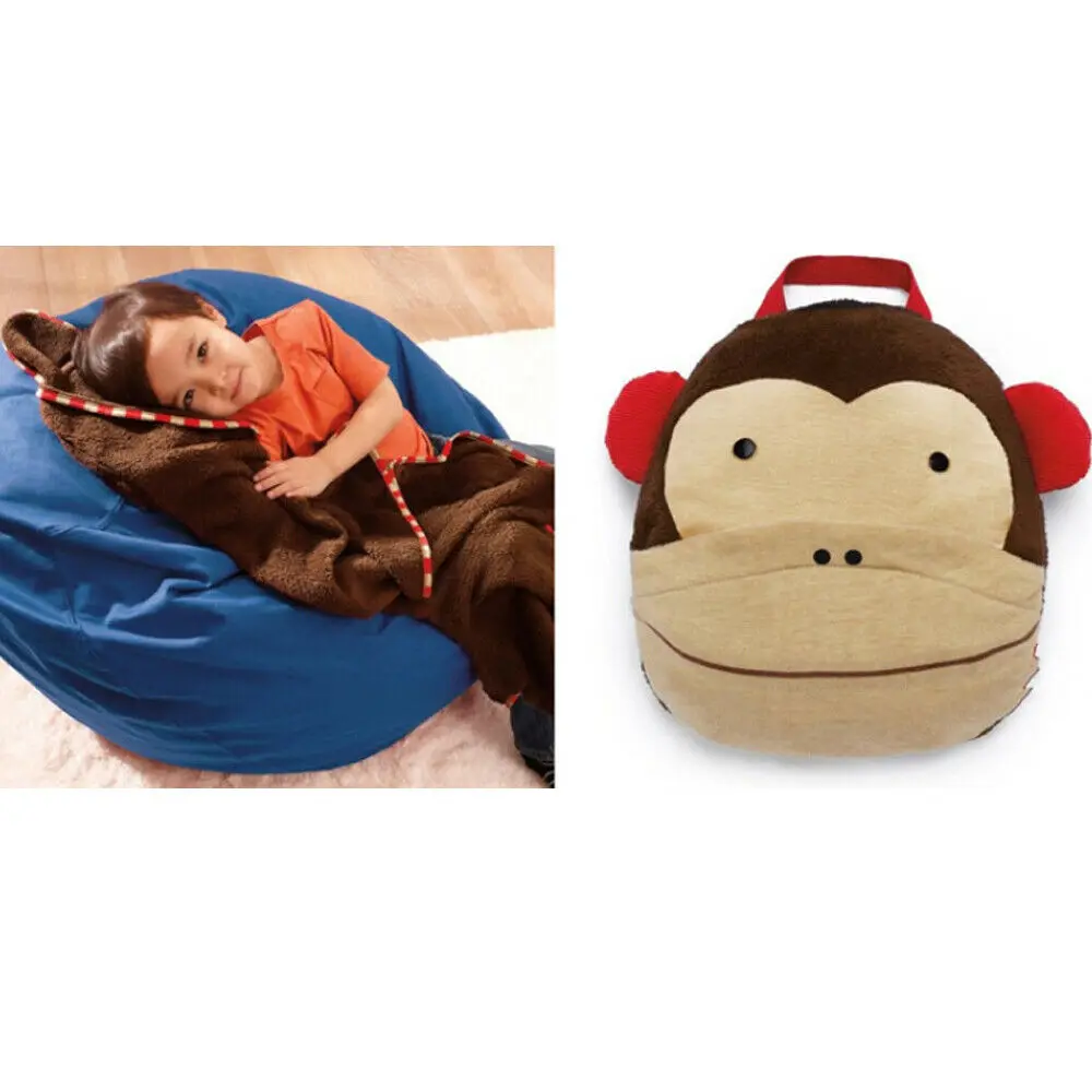 Monkey Детские халаты; детские пижамы с капюшоном; Одежда для мальчиков; хлопковые теплые халаты для девочек; ночные рубашки; комплект одежды; одежда для сна с героями мультфильмов - Цвет: Monkey