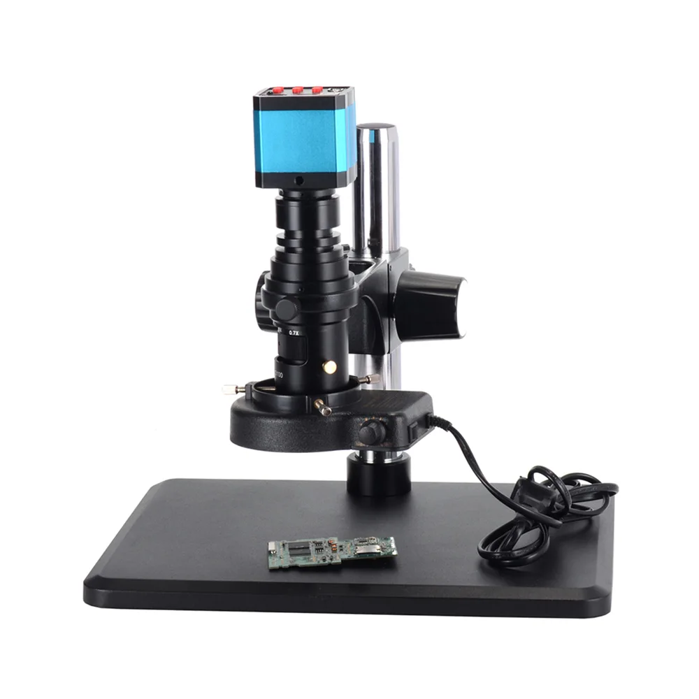

HAYEAR 14MP HDMI USB Camera 0.7X-5X HD Zoom Lens 100mm Working Distance 200X Parfocal Monocular Lens with Heavy Plain Stand