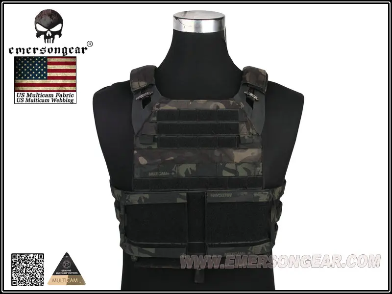 Emerson Molle CP Style Adaptive Vest JPC 2.0 Tactical Vest Combat Chest Protection Plate Carrier Vest Multicam Black EM7436MCBK