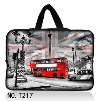 

London Bus Neoprene Zipper Soft 7 10 12 13 14 15 17 17.3 Computer Accessories Laptop Sleeve Zipper Cover Pouch Bag Soft Cases