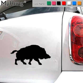 

15.2*7.6CM New Arrival Wild Boar Pig Animal Car Stickers Bumper Reflective Window Decoration Car Sticker Vinyl Decal Car Styling
