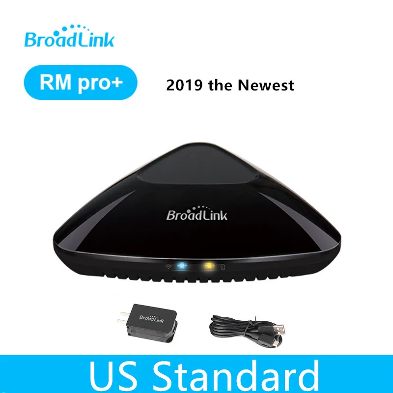 Broadlink RM Pro+ Plus совместим с Amazon Alexa Echo Wifi+ IR+ RF универсальный пульт дистанционного управления ler App управление домашними устройствами - Color: US Standard Pro Plus