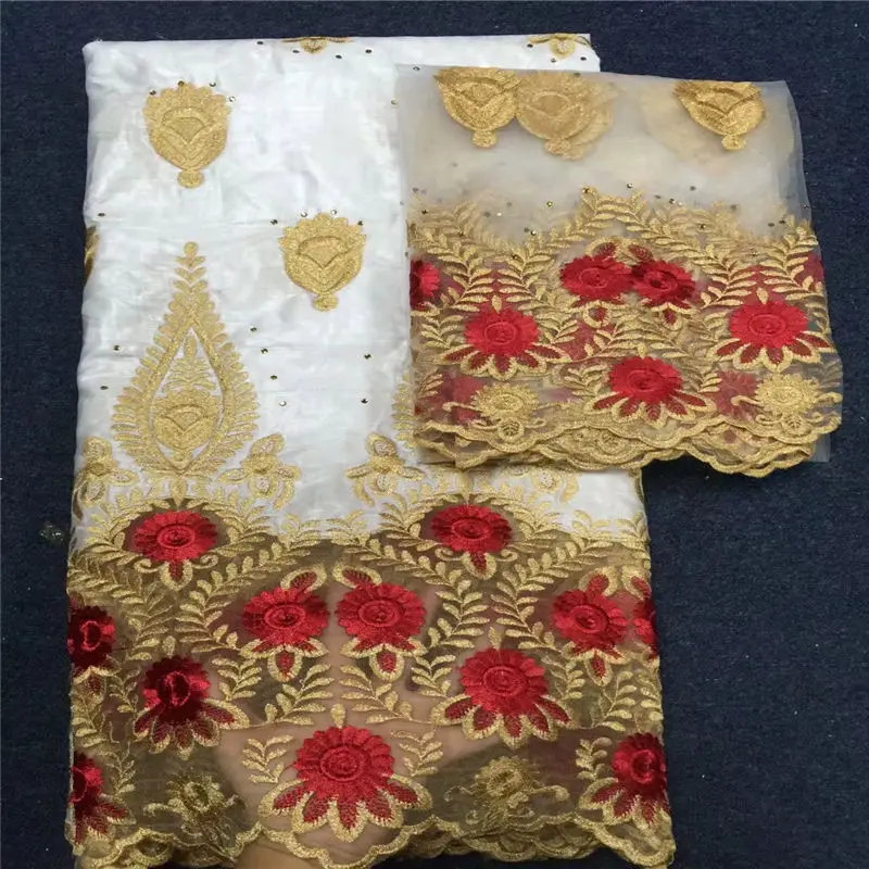

White Color African Lace Fabric 2019 New African Bazin Riche Fabric High Quality Bazin Riche Getzner With stones For Women dress