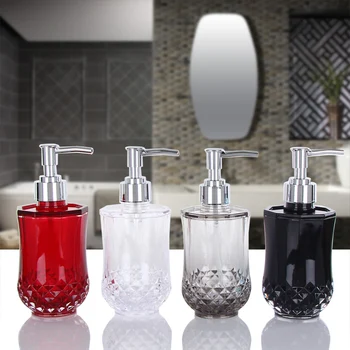 

Houmaid Bathroom Accessories Acrylic European Creative Shower Shampoo Bottle Portable Hand Soap Liquid Fashion Dispenser