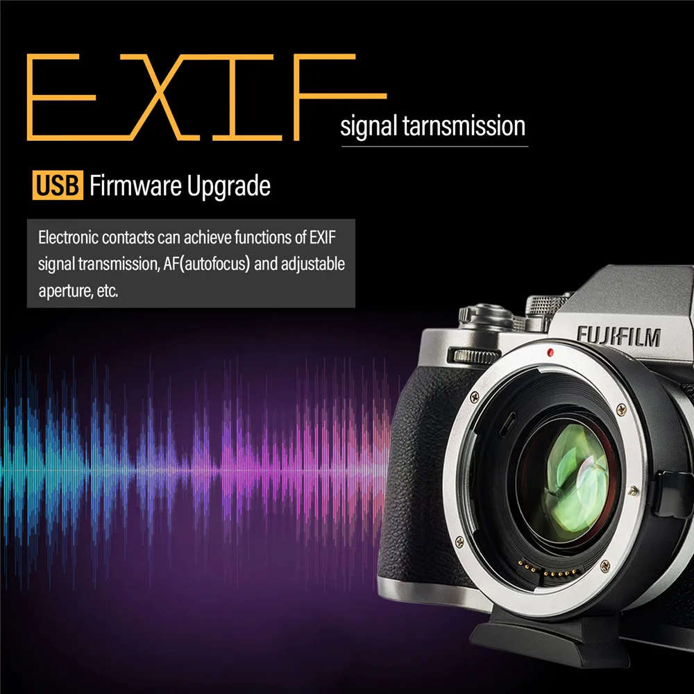Viltrox EF-FX2 фокусный преобразователь Booster автофокусом переходник для объектива 0.71x для объектива Canon EF для FUJIFILM X-T3 X-PRO2 X-T100 X-H1 X-A20
