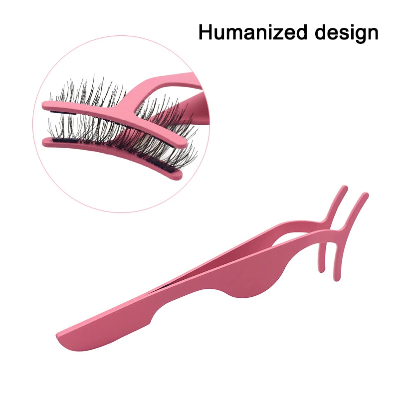 

Stainless Steel Magnetic False Eyelash Tweezers Applicator Clip for Women SSwell