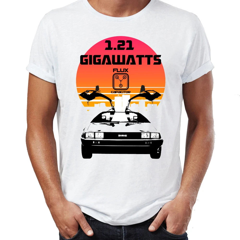 Для мужчин's футболка Back To The Future DeLorean Time для путешествий DMC-12 смешной крутой