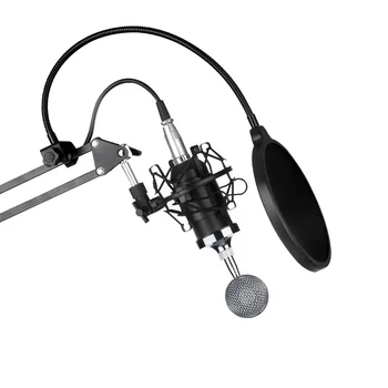 

ERBM-800 Condenser Microphone & NW-35 Scissor Arm Stand XLR Cable & Adapter Kit professional recording microphone music create