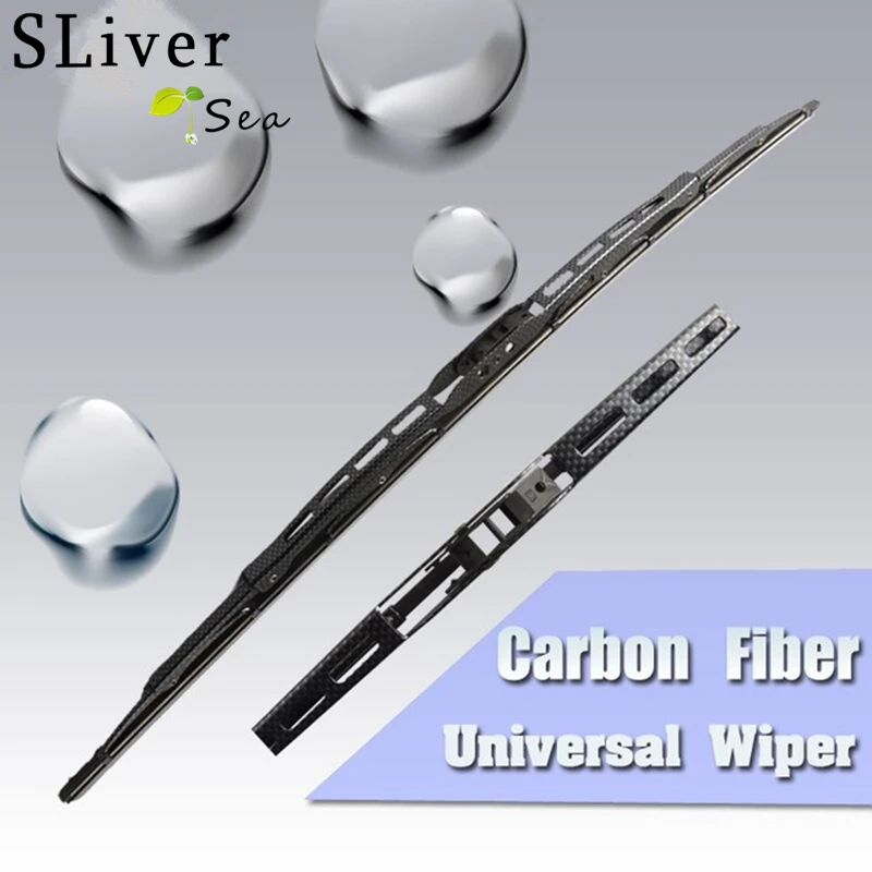 SLIVERYSEA 14'' 28''inch Carbon Fiber Wiper Universal U Hook U type
