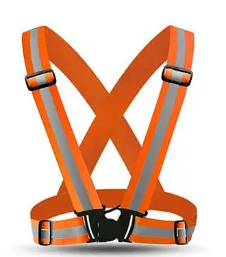 Orange Высокая видимость унисекс Открытый Жилет Безопасности Светоотражающий ремень безопасности жилет подходит для бега Велоспорт Спорт Одежда на открытом воздухе - Цвет: Orange