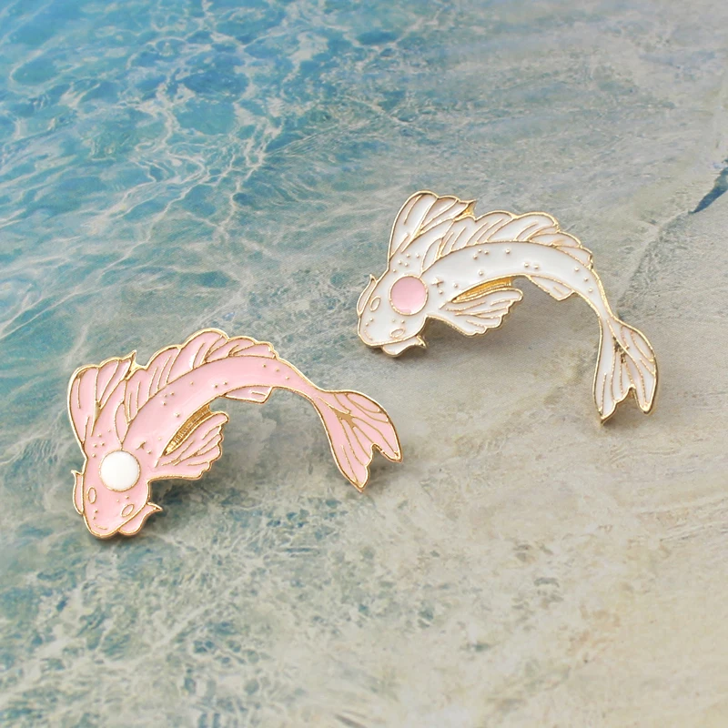 Chaste Goldfish Brooch New Arrival For Summer Very Cute And Active Animal Shape Gift Childern Girlfriend Romantic Style | Украшения и