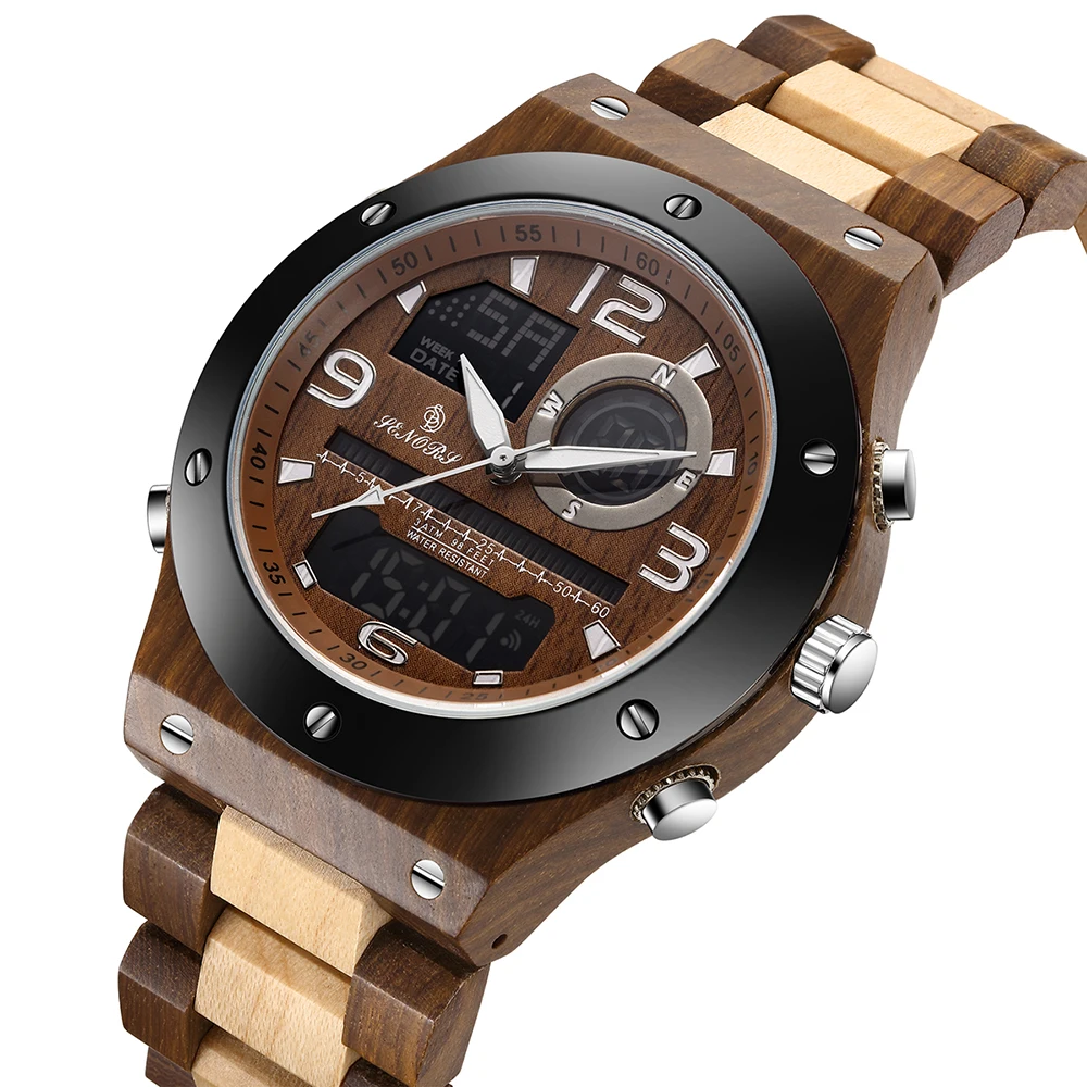 hight qualitywatchManufacture relogiomasculinoMen;s WoodenWatchesQuaintLuxuryAlarmClock Men Ebony Wood Band Dual Display Watch hight qualitywatchManufacture relogiomasculinoMen;s WoodenWatchesQuaintLuxuryAlarmClock Men Ebony Wood Band Dual Display Watch