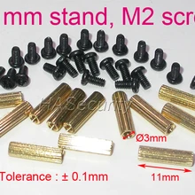 12 шт. 11 мм латунная подставка/скоба/Пробойник с M2-4mm винтом(24 шт.) для камеры безопасности PCB монтажный модуль