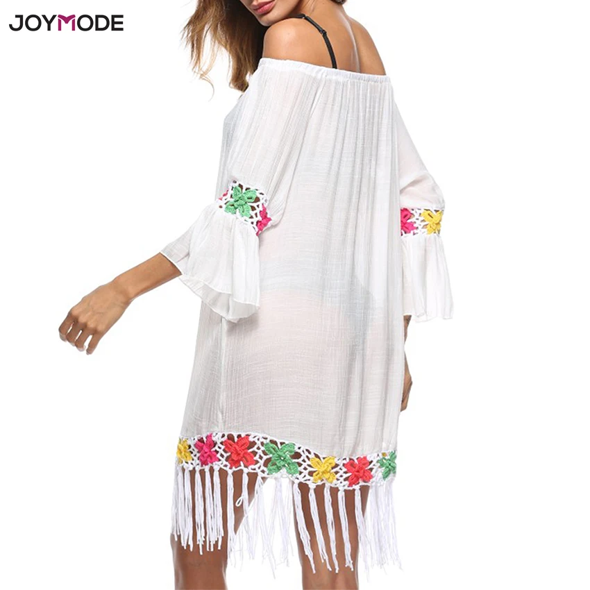 Женская пикантная Пляжная накидка JOYMODE парео винтажная купальная одежда с