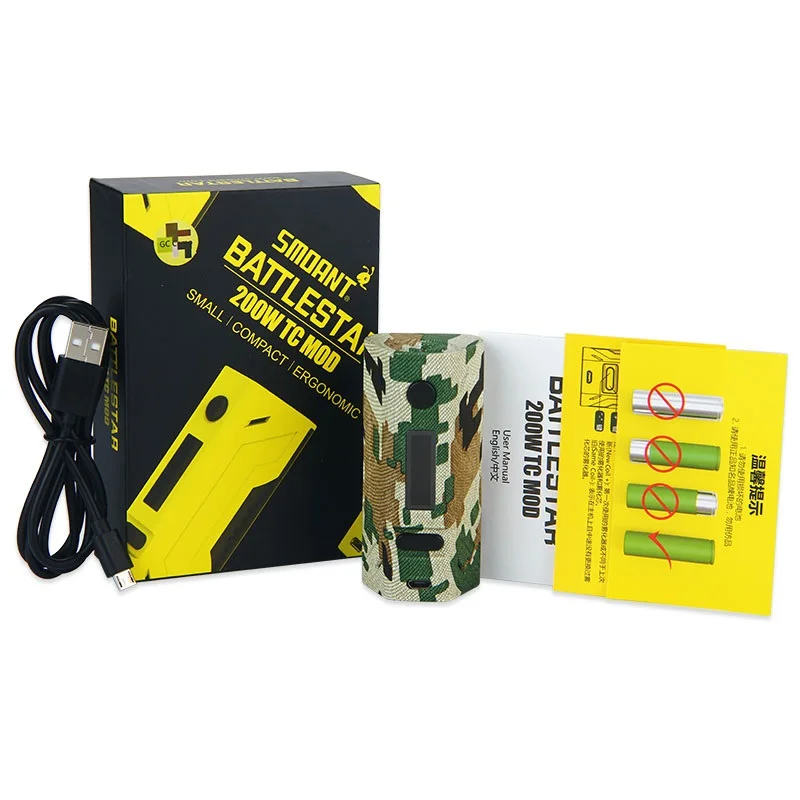 

Smoant Battlestar 200W TC Box MOD Multi-protection E-cig Mod with Big Screen Display & Magnet Back Cover 5 Colors Unique Design
