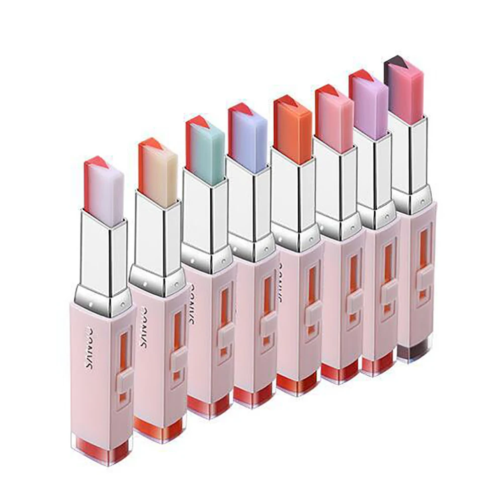 

8 color gradient color Korean Bite Lipstick V Cutting Two Tone Tint Silky Moisturzing Nourishing Lipsticks Balm Lip Cosmetics