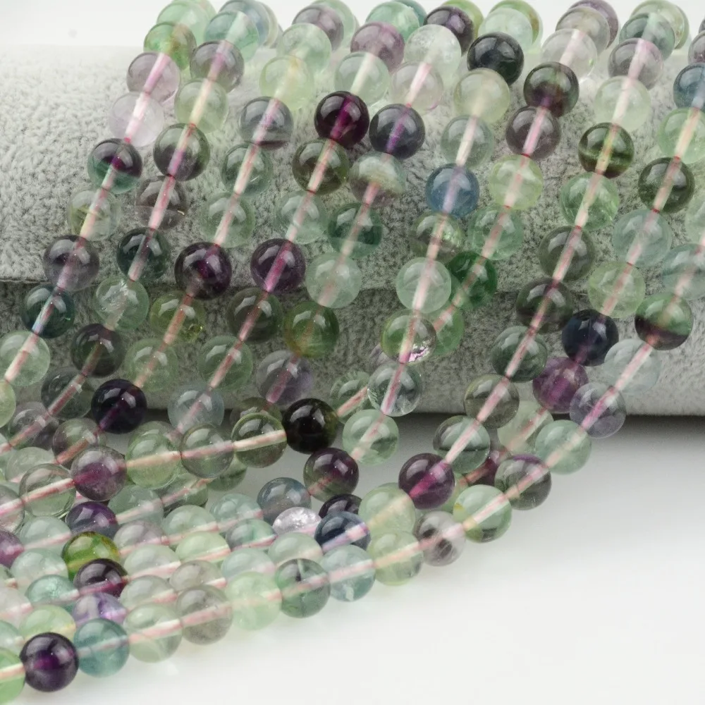 

Natural Mutiple Color Fluorite Loose Round Beads 8mm,10mm