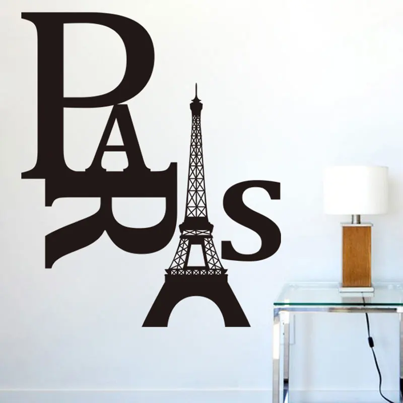 Eiffel Tower sticker self adhesive custom Living room bedroom background home decor pvc