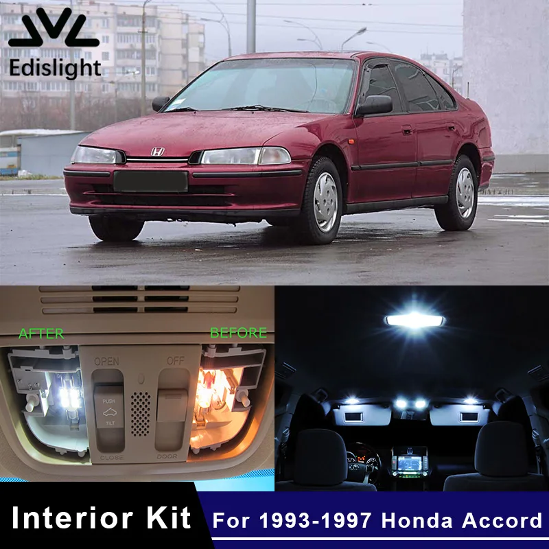 6pcs 5630 Xenon White 6k Interior Light Kit Led For 1998