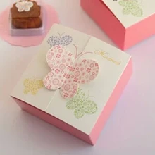 Пекарня пакет красочные украшения Бабочка Cake Box Cookie десерт пакет коробки для выпечки подарок выступает