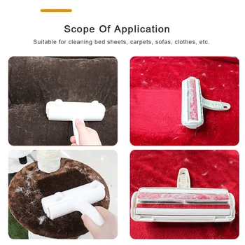 

Pet Hair Removal Fur Cleaning Brush Efficient Cotton Wool Brush Dog Cat Animal Comb Car Sofa Hair Removal Brush Pet Supplies