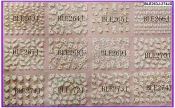 

3X LARGE SHEET (12 DESIGNS IN 1) 3D SELF ADHESIVE NAIL STICKER WHITE FLOWER SNOWFLAKE NAIL DECAL A-LS (10.2*6.2 IN)