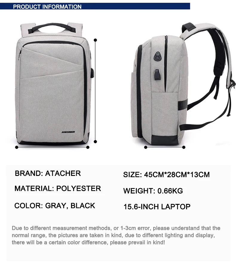 Athacer износостойкий водонепроницаемый рюкзак для мужчин ноутбук функциональные школьные сумки для путешествий стильные деловые спортивные сумки для мужчин и женщин