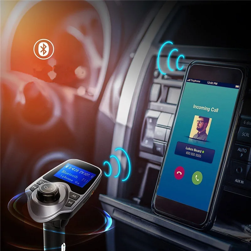 Беспроводной Bluetooth fm-передатчик fm-модулятор громкой связи car kit Радио адаптер USB Зарядное устройство MP3 плеера для Iphone Samsung