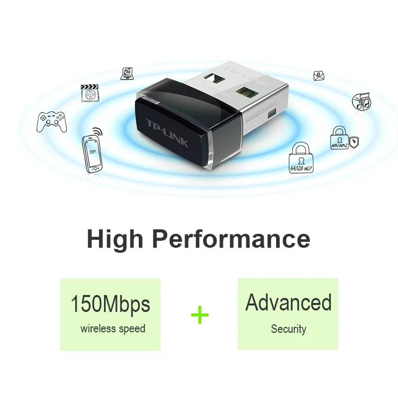 TP LINK Wifi антенна беспроводной адаптер 150 Мбит/с сетевая карта TL-WN725N Мини USB портативный Wi-Fi приемник и передатчик мягкий AP