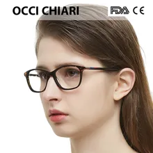 OCCI CHIARI женские компьютерные очки с принтом анти-синий луч прозрачные очки Анти-усталость миопия, Гиперметропия черные оправы для очков ACITO