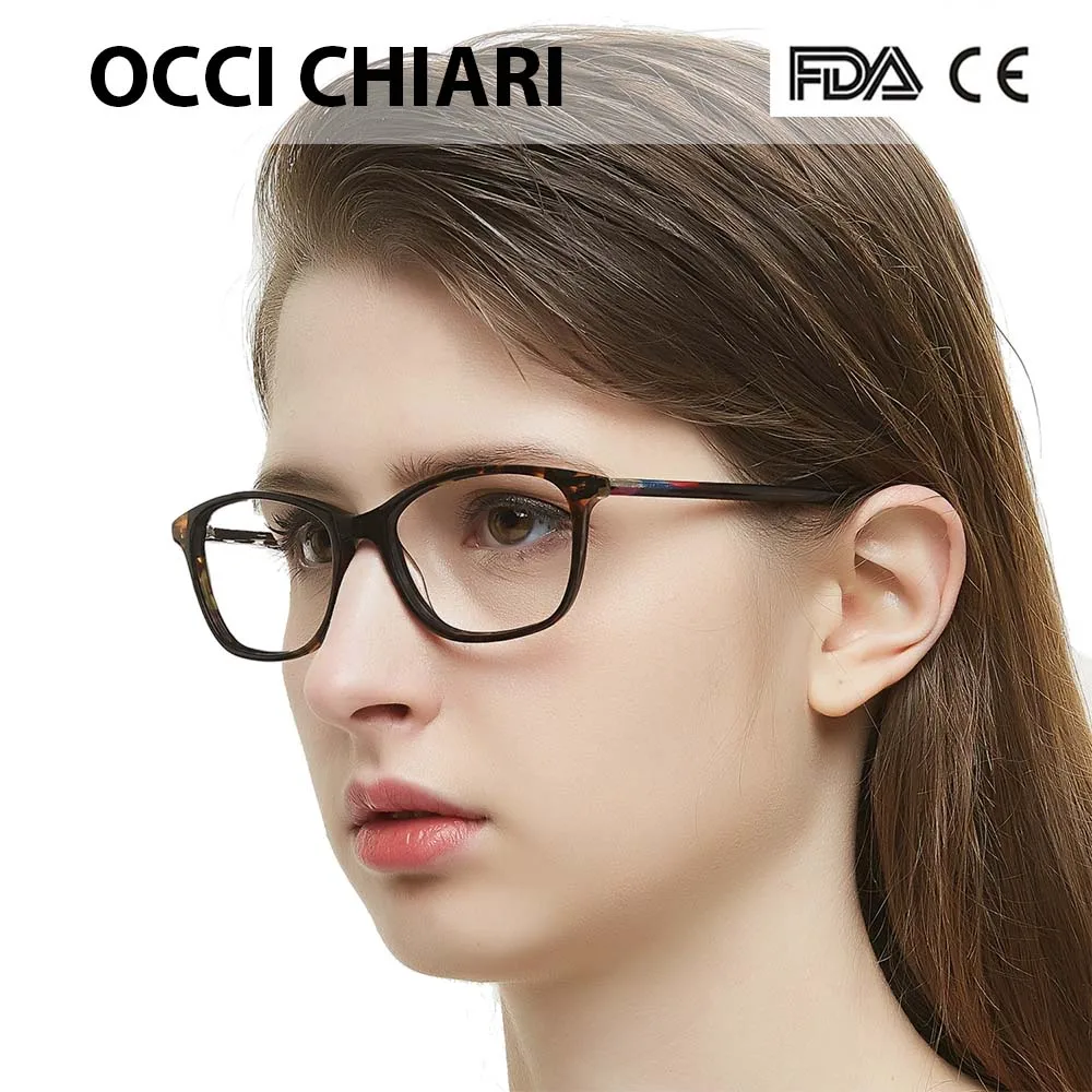 

OCCI CHIARI Women Print Computer Glasses Anti Blue Ray Clear Eyewear Anti-fatigue Myopia Hyperopia Black Eyeglass Frames ACITO
