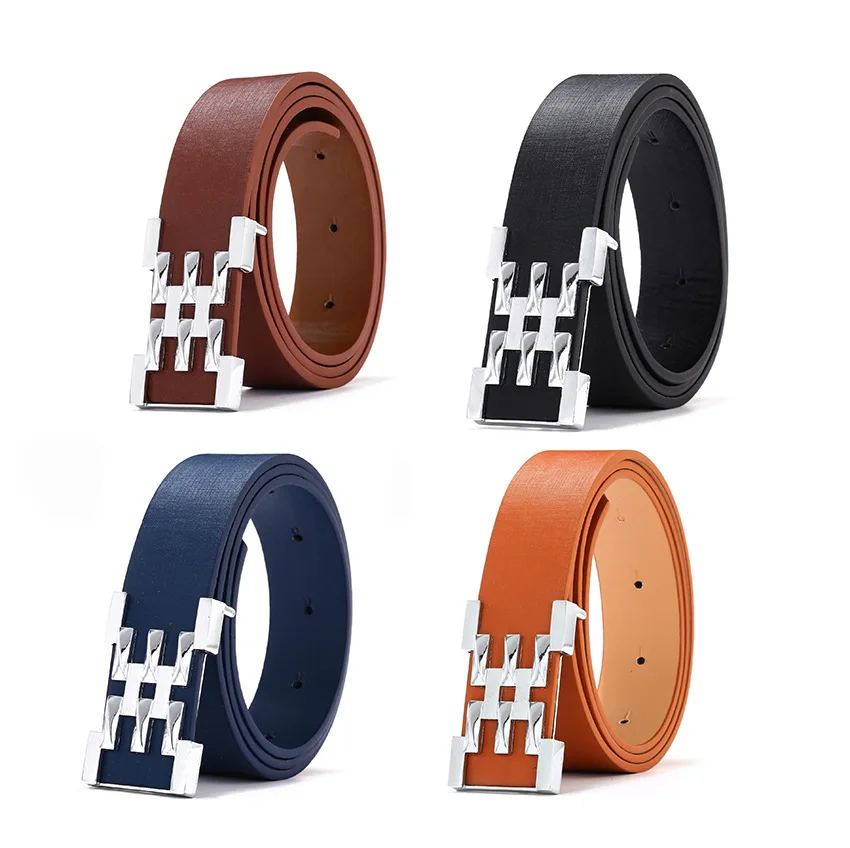 Business Leisure Wide Faux PU Leather Belt Men Designer Belts Elegant Shining Metal Buckle Cinto Ceinture Homme waistband | Аксессуары