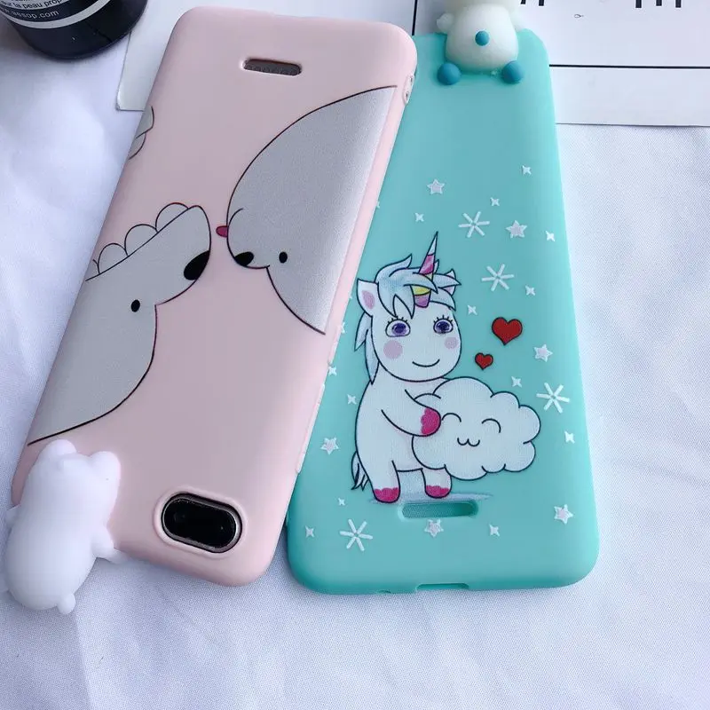 5A 6A 4X etui Xiaomi Redmi 6A 5A S2 4X чехол Kawaii 3D Медведь Единорог на для Xiaomi Redmi 5 Plus Note 4 4x 5a Prime чехол Capa