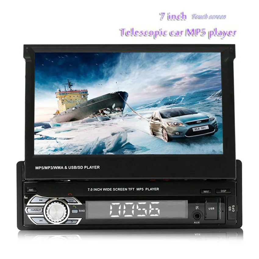 Авторадио MP5 Bluetooth стерео радио 1 DIN HD 7 дюймов GPS навигация USB/TF FM передатчик In Dash AUX