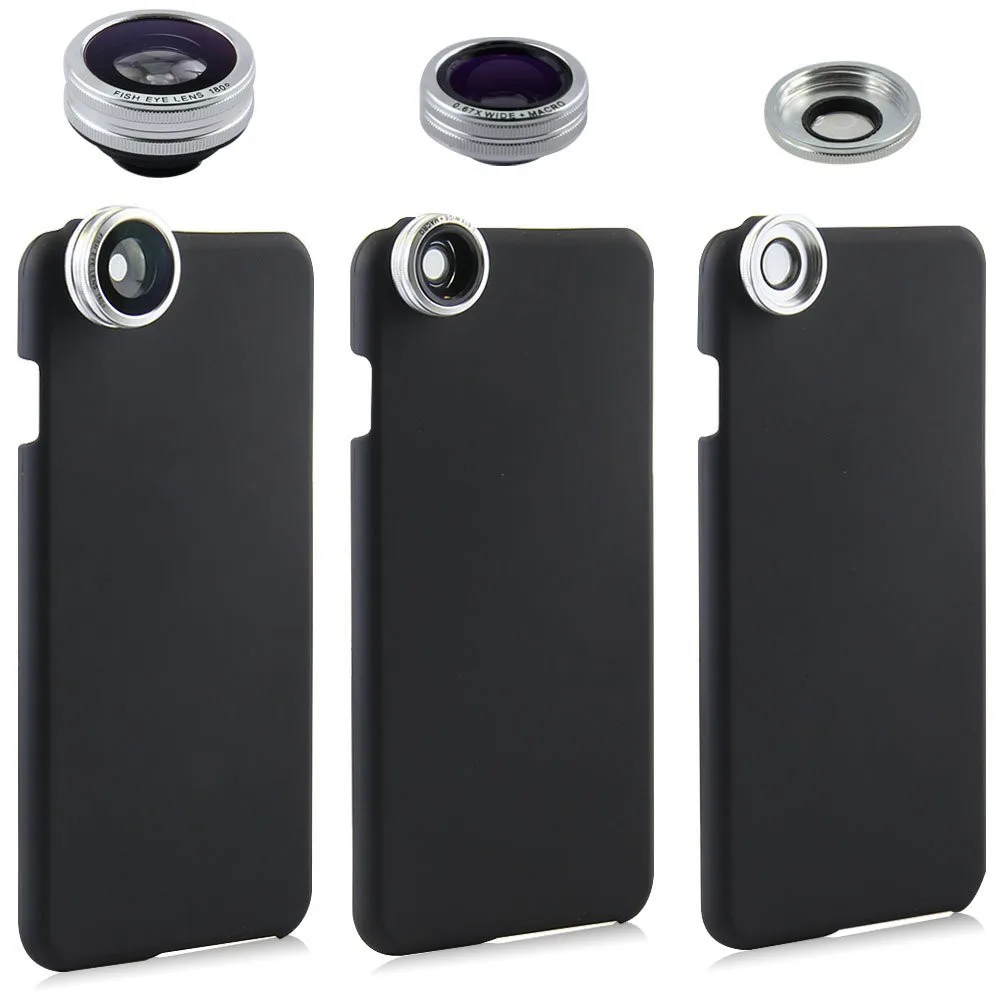 4 in 1 Camera Lens Kit includes 12x Black Telephoto Manual Focus Camera Lens 6 6s plus