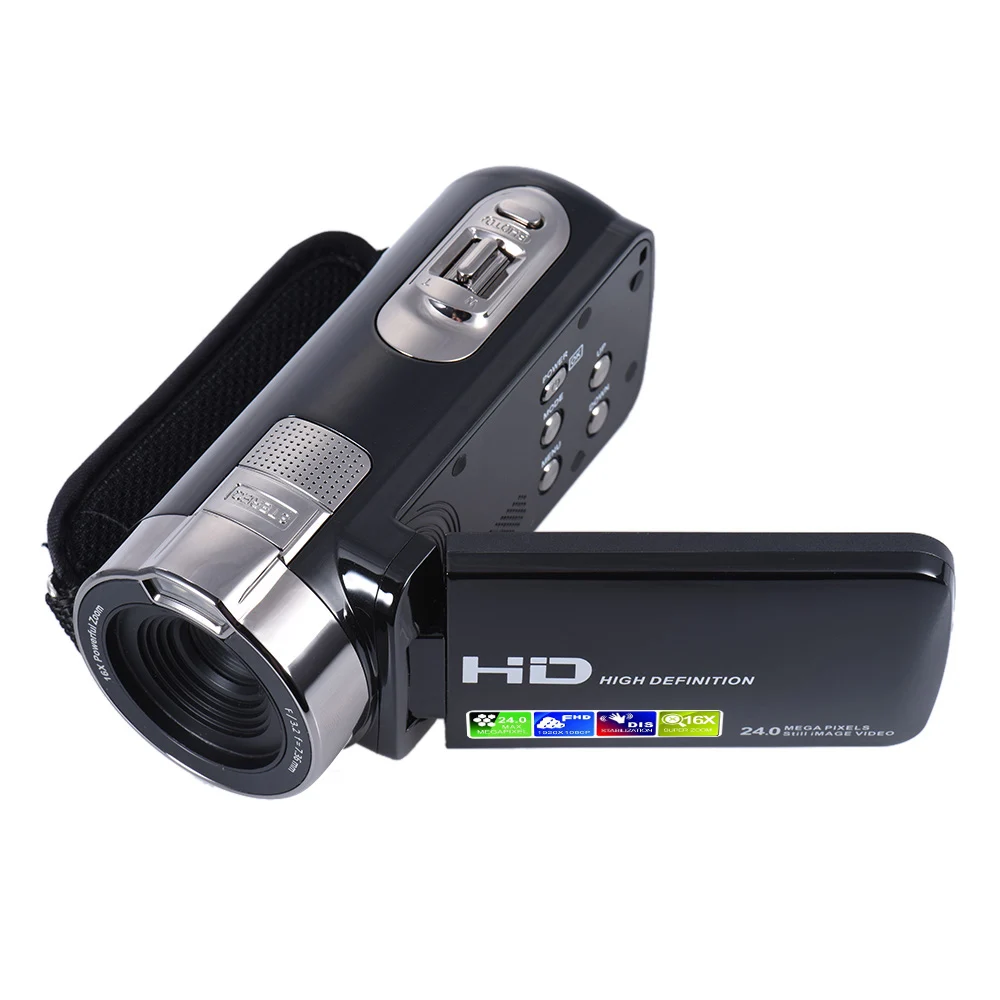 Цифровая видеокамера HDV-302P 24MP 1080P Full HD цифровая камера 16X цифровой зум 3,0 дюймов Анти-встряхивание 3.0MP CMOS DV видеокамера