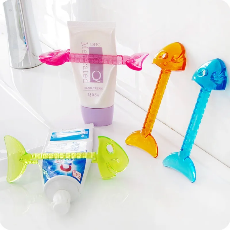 1 pcs Multifunction Fish bone Toothpaste Squeezers creative toothpaste dispenser sealing clip Peelers home bathroom tool