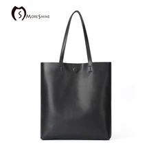 MORESHINE negro Bolso de cuero genuino 2 sets para las mujeres Del Diseñador bolsas de Hombro Femenino bolsa grande de asas Casual Compoiste