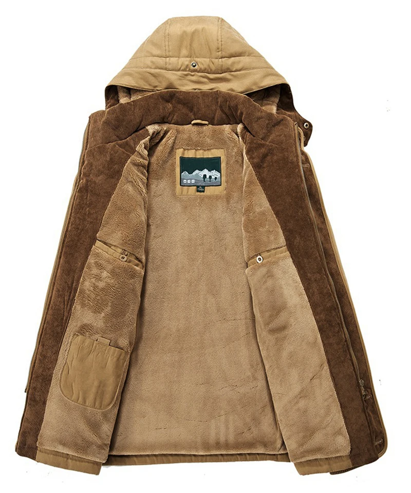 Brand Winter Jacket Men Warm Thick Windbreaker High Quality Fleece Cotton-Padded Parkas Military Overcoat size 6XL