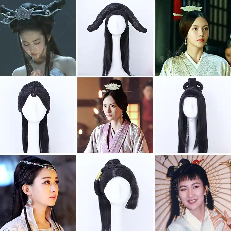 古代中国の剣女性フルロングヘアかつらステージパフォーマンスやコスプレテレビ再生伝説の Dugu 髪かつら Women S Hair Accessories Aliexpress