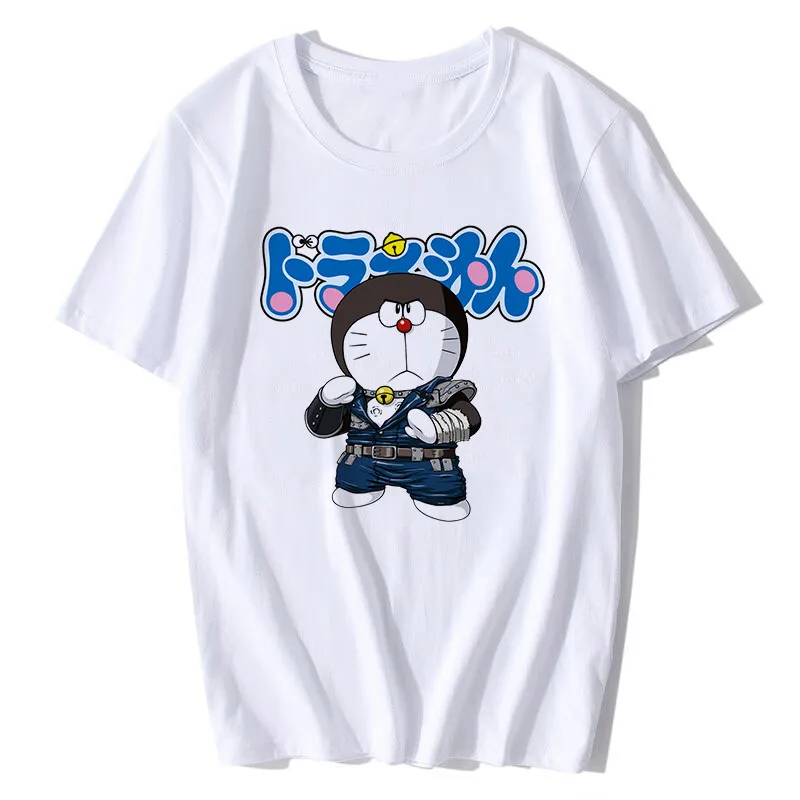 

BTFCL Women Tshirt Summer Short Sleeved Cotton White Tops Fashion Cute Robot Cat Print Casual O-Neck Tee Shirt Femme Camiseta